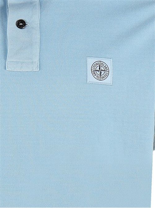 Polo 22002SC in piqué di cotone organico Dust Blue STONE ISLAND | 22002SCS0067V004A